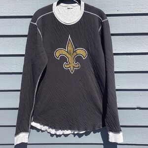 New Orleans Saints Reversible Gray to Black / Gold Fleur -de-Lis